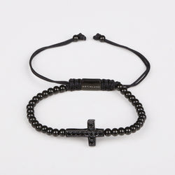 Cross Black CZ Bracelet - Black