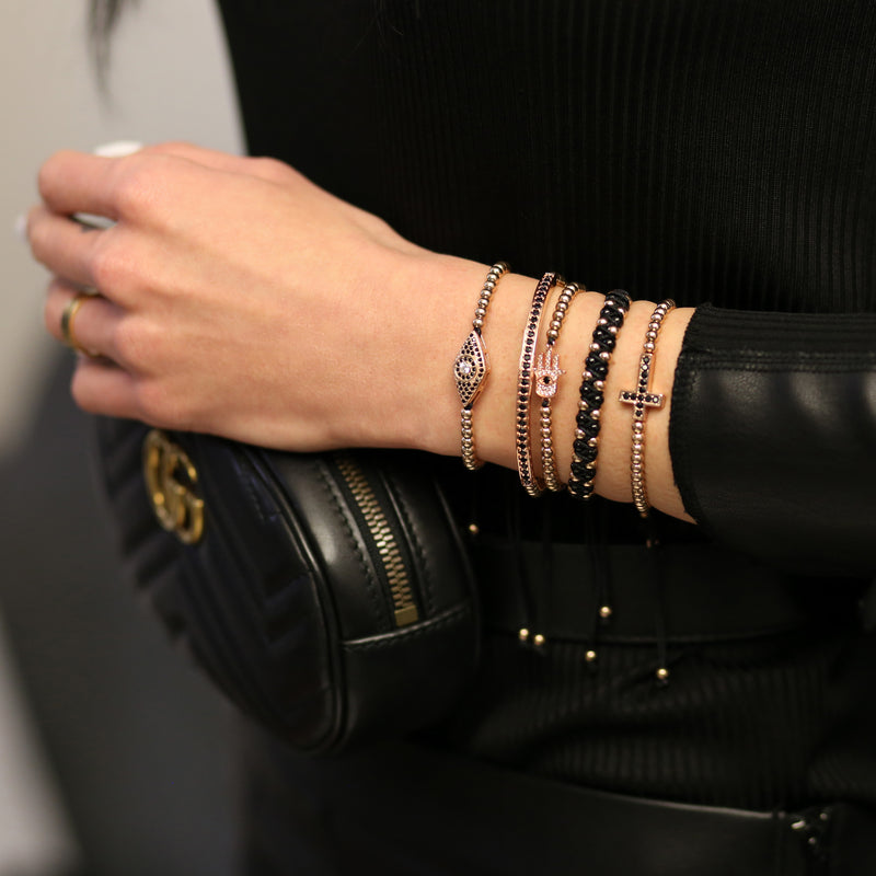 Hamsa Hand Charm Bracelet with Pearls – Shop Miss A