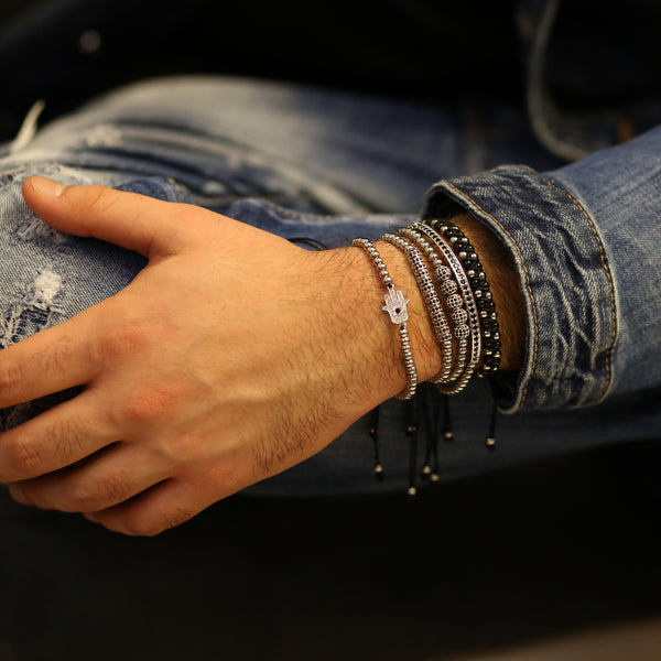 Hamsa Hand Bracelet - Silver